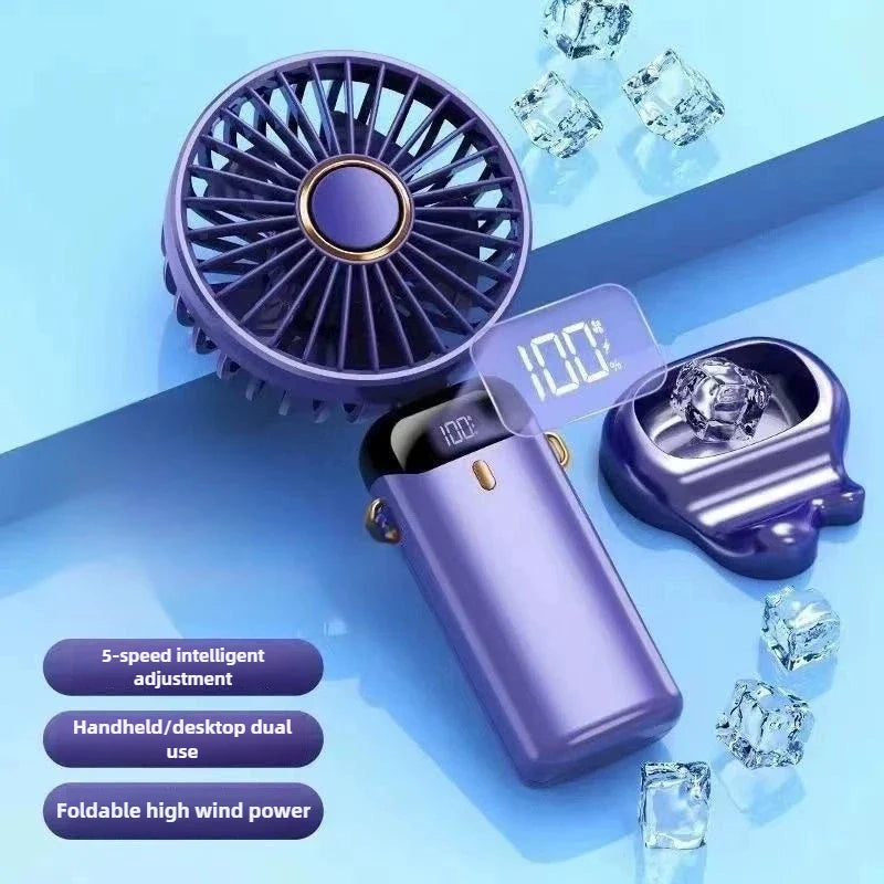 Portable Handheld Fan, Battery Operated Fan with LED Display