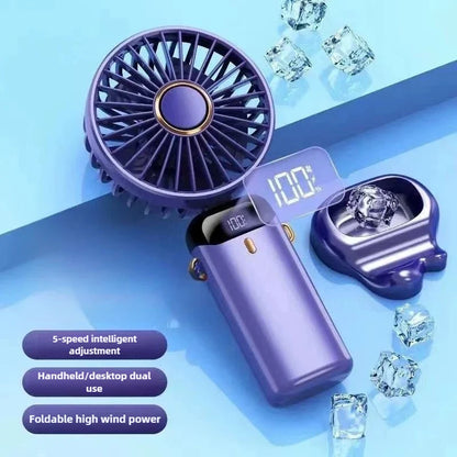 Portable Handheld Fan, Battery Operated Fan with LED Display